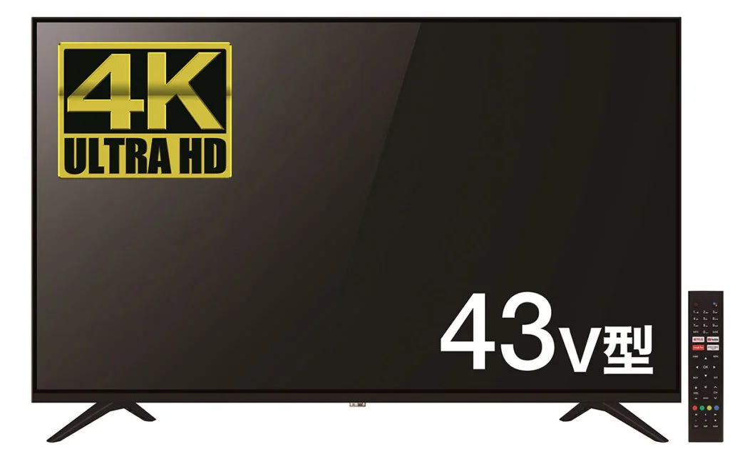 STAYER「4K対応 43V型チューナーレス スマートテレビ」
