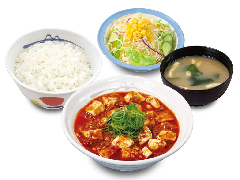 本格四川風麻婆豆腐定食(生野菜付き)