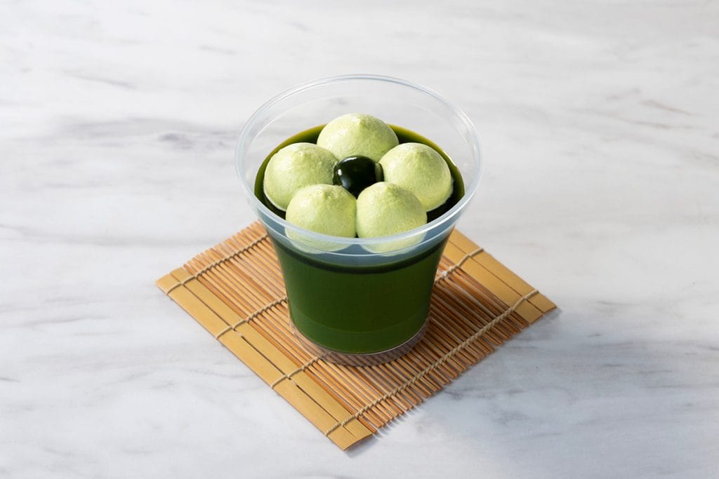 「もっちりお濃茶プリン 宇治抹茶」300円